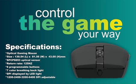 G304 SPK9304 Optik Kablolu Oyuncu Mouse