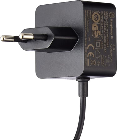 Raspberry 4596 Pi - 4 Model B, USB-C, 5.1V, 3A için resmi güç kaynağı