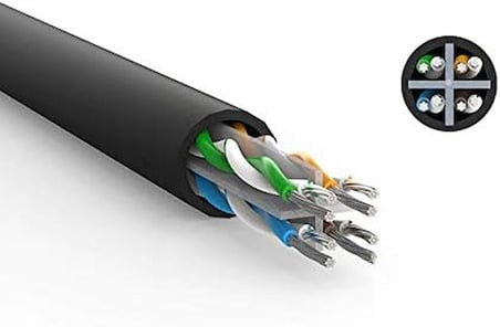 CAT6 Ethernet Kablosu, 5 Metre, Siyah