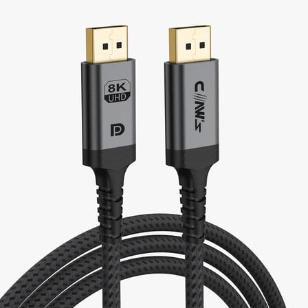 8K UHD DisplayPort v1.4 32.4 Gbps / 24K Gold/Alüminyum Gövdeli 8K 60Hz-4K 120Hz-2K 240HZ-FHD 240Hz Destekli G-Sync & FreeSync 2 Metre Premium DisplayPort Kablo (C-DPP-B1)
