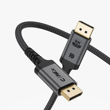 8K UHD DisplayPort v1.4 32.4 Gbps / 24K Gold/Alüminyum Gövdeli 8K 60Hz-4K 120Hz-2K 240HZ-FHD 240Hz Destekli G-Sync & FreeSync 2 Metre Premium DisplayPort Kablo (C-DPP-B1)