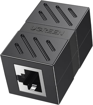 RJ45 Cat6 Cat7 Cat8 Ethernet Kablo Uzatma Aparatı Siyah