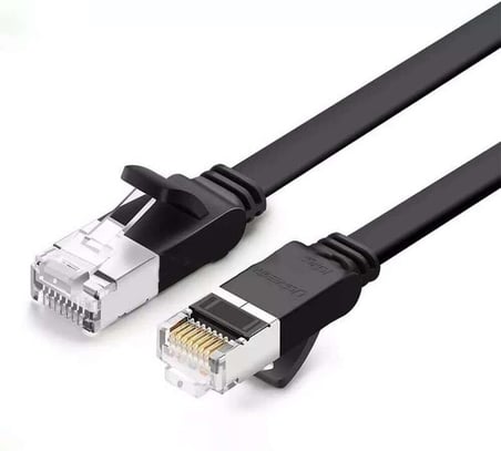 Cat6 Flat Pure Copper Metal Konnektör UTP Ethernet Kablosu 2 Metre