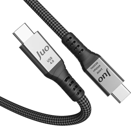 USB 4.0 240W 40Gbps Thunderbolt 4 8K 60Hz USB-C Görüntü Aktarım ve Type-C Hızlı Şarj ve Data Kablosu 2 Metre