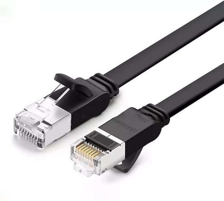 Cat6 Flat Pure Copper Metal Konnektör UTP Ethernet Kablosu 3 Metre