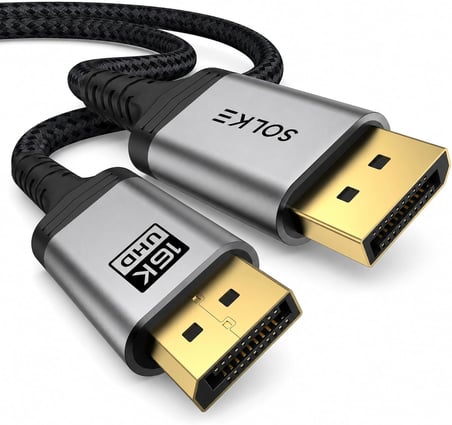 80Gbps DisplayPort 2.1 Kablo 16K 60Hz 8K 120Hz 4K 240Hz UHBR20 HDR DSC 1.2a Örgülü DP 2.1 Monitör Kablosu (2, 2m, Metre)