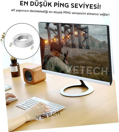 CAT6 20 Metre Ethernet Kablosu Fabrikasyon Internet Kablo Network Ağ Kablosu