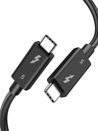 Thunderbolt 5.0 Type-C Kablo – 240W PD Hızlı Şarj, 120Gbps Veri Aktarımı, 16K 60Hz Görüntü Desteği, E-Marker Akıllı Çipli, Thunderbolt 3/4/USB4 Geriye Uyumluluklu Örgü Kablo | ZR1107