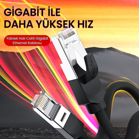 Cat6 1000Mbps Gigabit FTP RJ45 Ethernet Ağ Kablosu 1 Metre