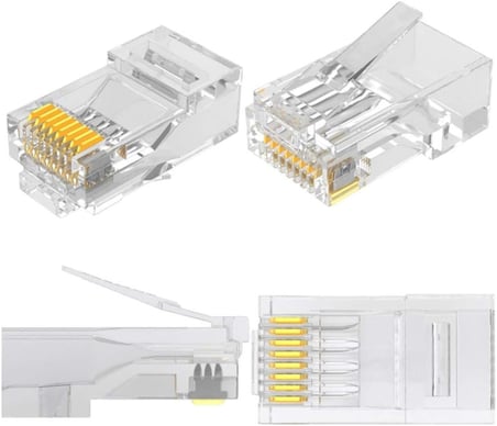4220 100 Adet RJ45 Jack Cat5 İnternet Kablo Kablosu Ucu Konnektör Connector