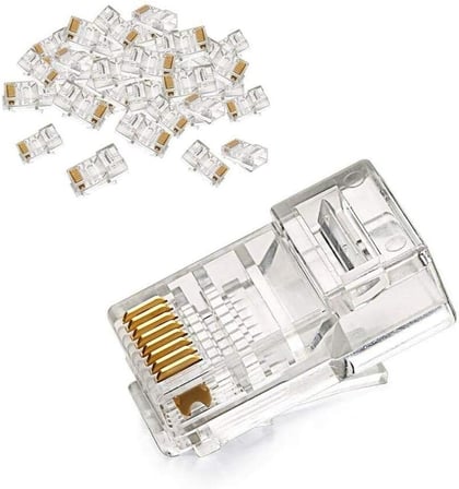 4220 100 Adet RJ45 Jack Cat5 İnternet Kablo Kablosu Ucu Konnektör Connector