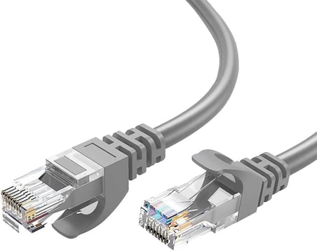 15 metre, Ethernet Kablosu, Ağ Kablosu, LAN, Cat6, Modem İnternet Kablosu, Gri