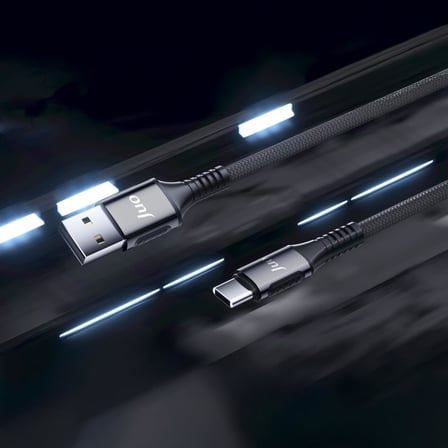 66W USB-A to Type-C Örgülü Hızlı Şarj ve Data Kablosu 1 Metre
