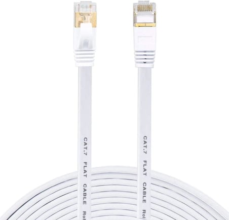Cat7 Ethernet RJ45 Modem İnternet ADSL Kablosu 20M 10Gbps Flat Kablo 4453