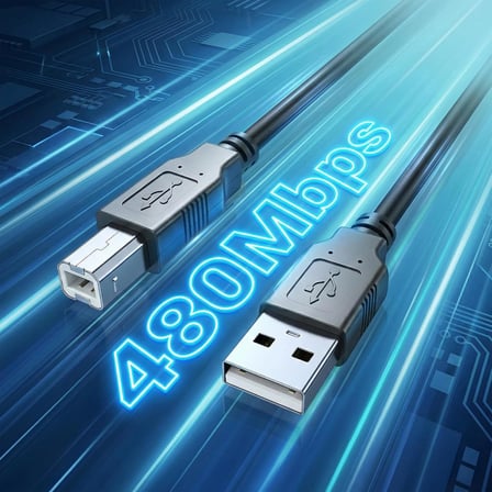 USB to USB-B Yazıcı Tarayıcı Printer Kablosu (3 METRE) - PC ve Laptop ile Yazıcı Ara Bağlantı Data Kablosu - USB 2.0 Hi-Speed - Stabil Performans - Kolay Kullanım