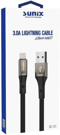3.0A Usb-A Lightning Örgülü Secret Data ve Şarj Kablosu SC-121