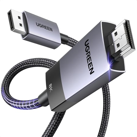8K 60Hz Displayport 1.4 to HDMI 2.1 Örgülü Kablo, 1m, 80395