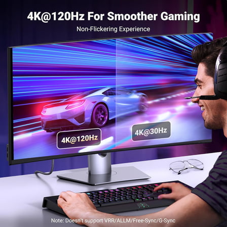 8K 60Hz Displayport 1.4 to HDMI 2.1 Örgülü Kablo, 1m, 80395