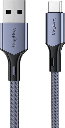 USB-A to USB-C 60W 3A Type-C Hızlı Şarj ve Data Kablosu 2 Metre