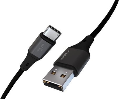 USB A-Type C, 2Metre, 3.1A Hızlı Şarj Kablosu, Wahoo (1Ad x 2Metre Siyah)