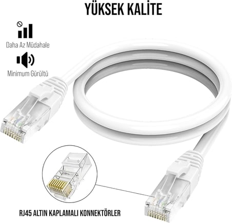 Cat6 Ethernet Patch Adsl Modem İnternet Kablosu (Cat6, 25 Metre)
