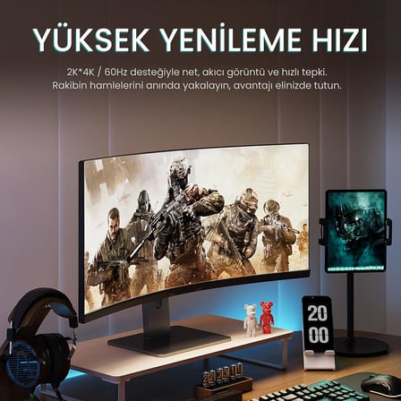 4K/60Hz 2K/165Hz Displayport V1.2 Kablo 3 Metre