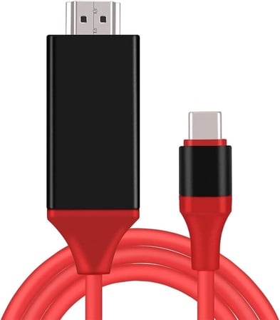 USB-C to HDMI Kablosu 1,8 m 4K - MacBook Pro, iPad Air, Chromebook, Surface Book, Galaxy S20/S22 ve Daha Fazlası İçin