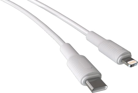 Coral Type C-Lightning 27Watt PD Hızlı Şarj Kablosu (Beyaz) (120 CM)
