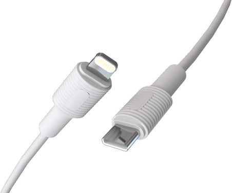 Coral Type C-Lightning 27Watt PD Hızlı Şarj Kablosu (Beyaz) (120 CM)