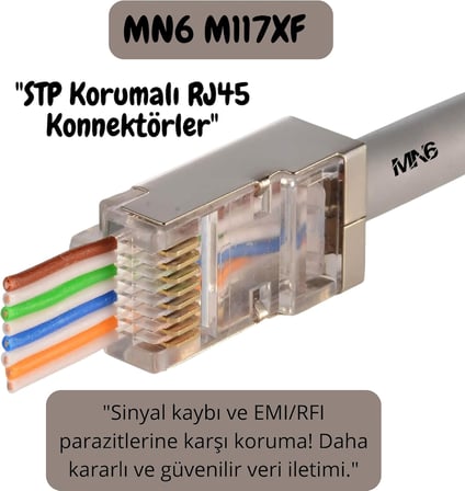 M117XF Cat6 jack/35 Adet-Metal EZ/Yeni Nesil rj45 cat6-8P/8C AÇIK UÇLU/Cat6 Konnektör (Metal EZ jack, 35)