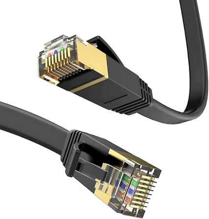CAT7 Ethernet Kablosu 10Gbps Premium İnternet Lan Kablo Flat Modem Ağ Kablosu (10 Metre)