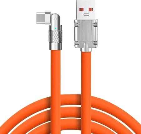 A6015 Usb To Type C Hızlı Şarj Data Kablosu Çevirici Dönüştürücü Adaptör 180° Döner 120W - 1M x 2 Adet