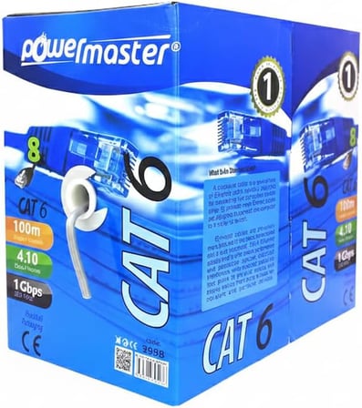Cat6 23 AWG 100 Metre Ethernet Network Kablosu, Powermaster