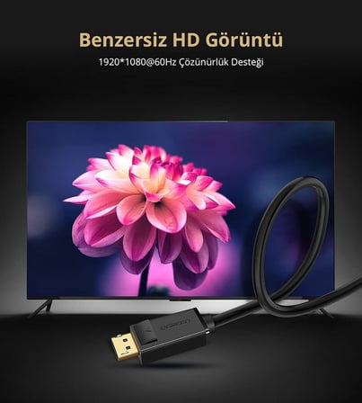 Displayport to VGA Görüntü Aktarma Kablosu 1.5 Metre