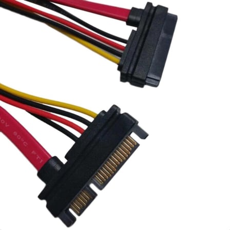 Al-4617 SATA Power Uzatma Kablosu 15+7 Pin (Erkek - Dişi), Siyah