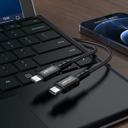 30W 1.2 Metre USB-C to Lightning Apple MFI Lisanslı Type-C iPhone Uyumlu Şarj Data Kablosu - C1-01