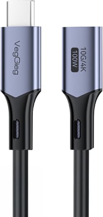USB 3.2 Gen 2 Type-C Uzatma Kablosu USB-C 100W 10Gbps 4K 60Hz 50CM