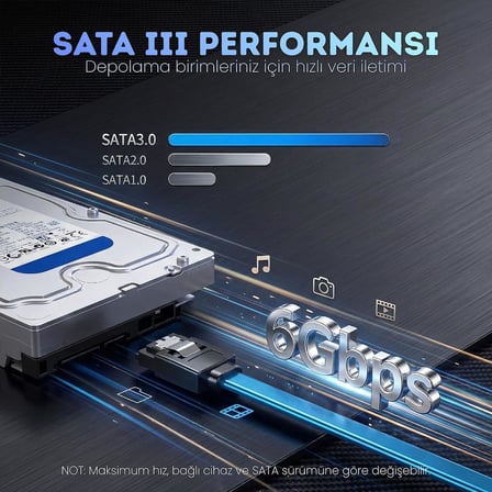 SATA 3.0 Data Kablosu 40 cm - 6Gbps’ye Kadar Hız - 90° Dirsek Uç - Yassı Kablo - Kilitli Konnektör - HDD, SSD Uyumlu - SATA III Veri Kablosu - PC ve Harici Kasa İçin