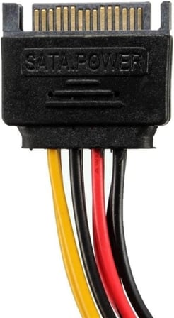 4426 SATA 15 Pin Dişi Erkek 2 Port Çoklayıcı Kablo Splitter HDD Bağlantı Kablosu