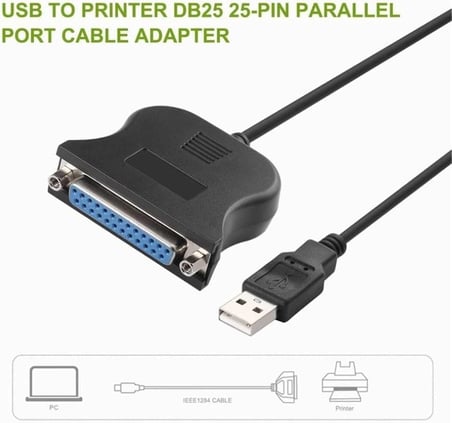 4562 USB Lpt Paralel Yazıcı Printer Çevirici Dönüştürücü Adaptör Kablosu