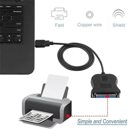 4562 USB Lpt Paralel Yazıcı Printer Çevirici Dönüştürücü Adaptör Kablosu