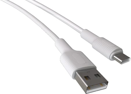 Coral USB A-C Hızlı Şarj Kablosu (Beyaz + Beyaz Uç) (150 CM)