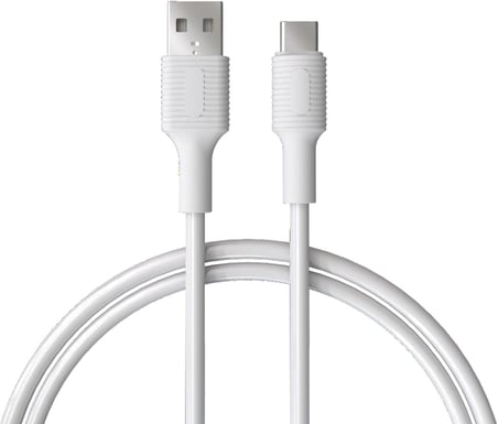 Coral USB A-C Hızlı Şarj Kablosu (Beyaz + Beyaz Uç) (150 CM)