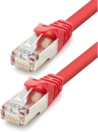 Cat7 Ethernet Patch Kablosu 10 Gbps 600 MHz (Kırmızı, 60, Santimetre)