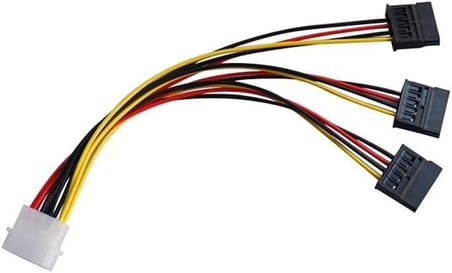 5101 Üçlü 3 Port ide Molex Sata Power Hdd 4 pin Güç Kablosu