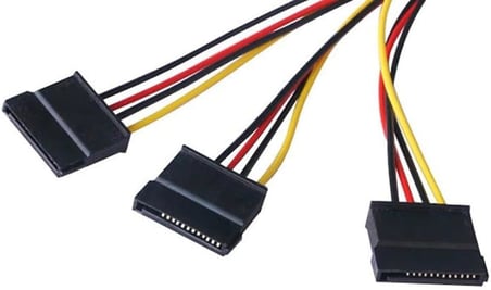 5101 Üçlü 3 Port ide Molex Sata Power Hdd 4 pin Güç Kablosu