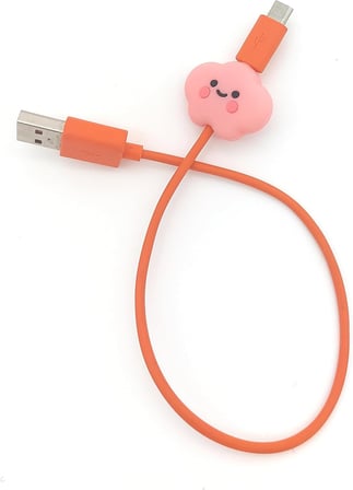Şarj Kablosu Kablo Ucu Koruyucu Koruma Kaplama Figür Pink Cloud