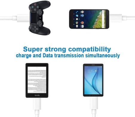 Dayanıklı USB Şarj ve Veri Kablosu, Micro USB, USB-C ve 8 Pin Seçenekli, Güçlendirilmiş Uç, Hızlı Şarja Uyumlu, Günlük Kullanım (20, Santimetre, Micro USB)