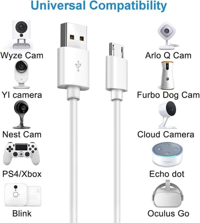 Dayanıklı USB Şarj ve Veri Kablosu, Micro USB, USB-C ve 8 Pin Seçenekli, Güçlendirilmiş Uç, Hızlı Şarja Uyumlu, Günlük Kullanım (20, Santimetre, Micro USB)