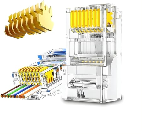 MN116F Cat6 Jack/20 Adet-EZ YENİ NESİL rj45 konnektör-8P/8C AÇIK UÇLU SOKET/rj45 jack (20)